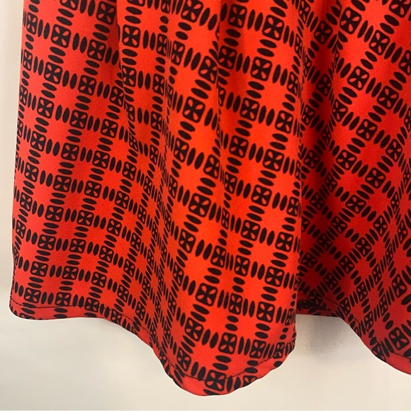 WORTHINGTON Patterned Coral Black Peplum Tank Top Blouse Black Zip Size XL - Picture 6 of 9